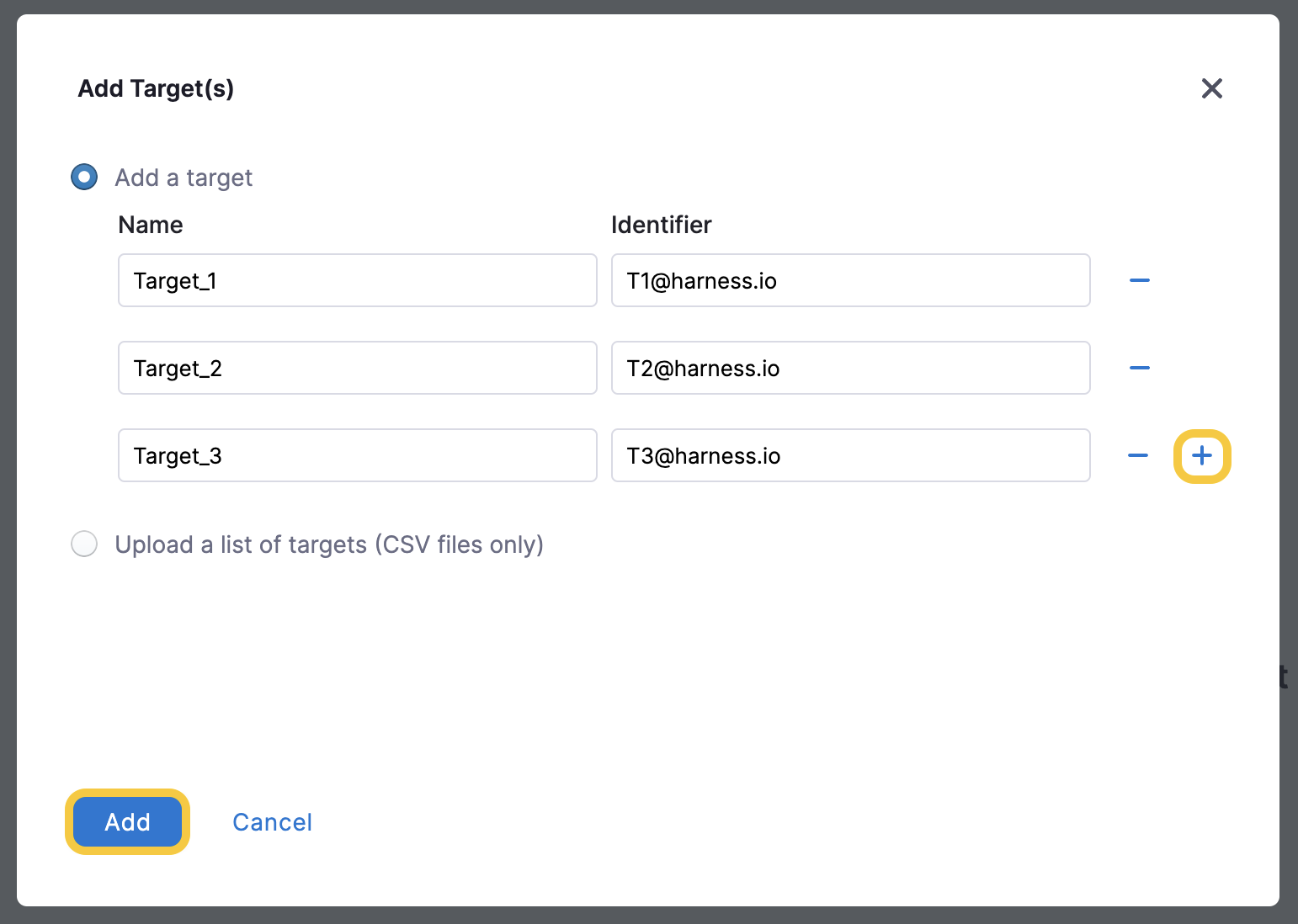 Adding Targets